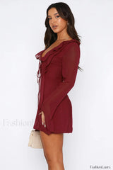 Surround Sound Stylish Mesh Mini Dress