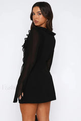 Surround Sound Stylish Mesh Mini Dress