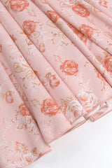 Sweet Wind Slim Print Neck A Line Floral Dress