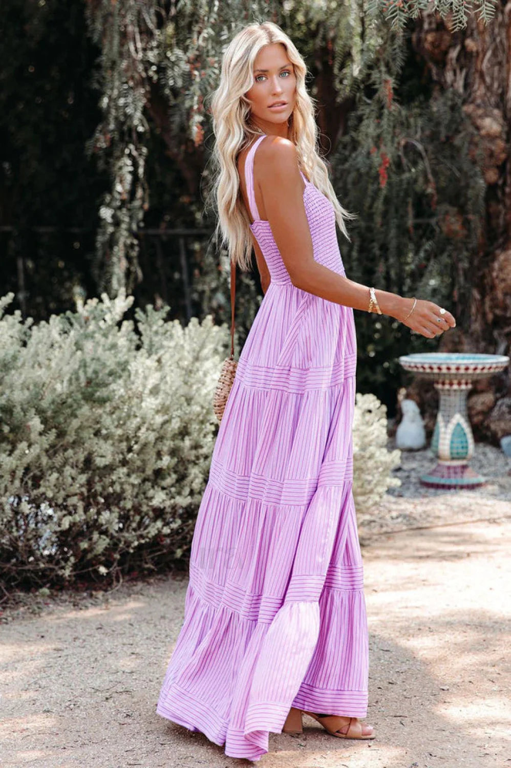 Swing Pleated Stylish Maxi Boho Dress