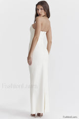 Tamara Ivory Stylish Strapless Corset Dress