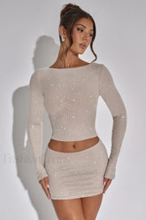 Tani Mini Stylish Skirt Set S / Nude