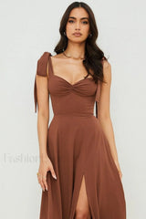 Tea Elegant Break Dress S / Khaki