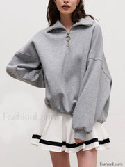 The Way To Trendy Go Zippered Sweatshirt Sweatshirts
