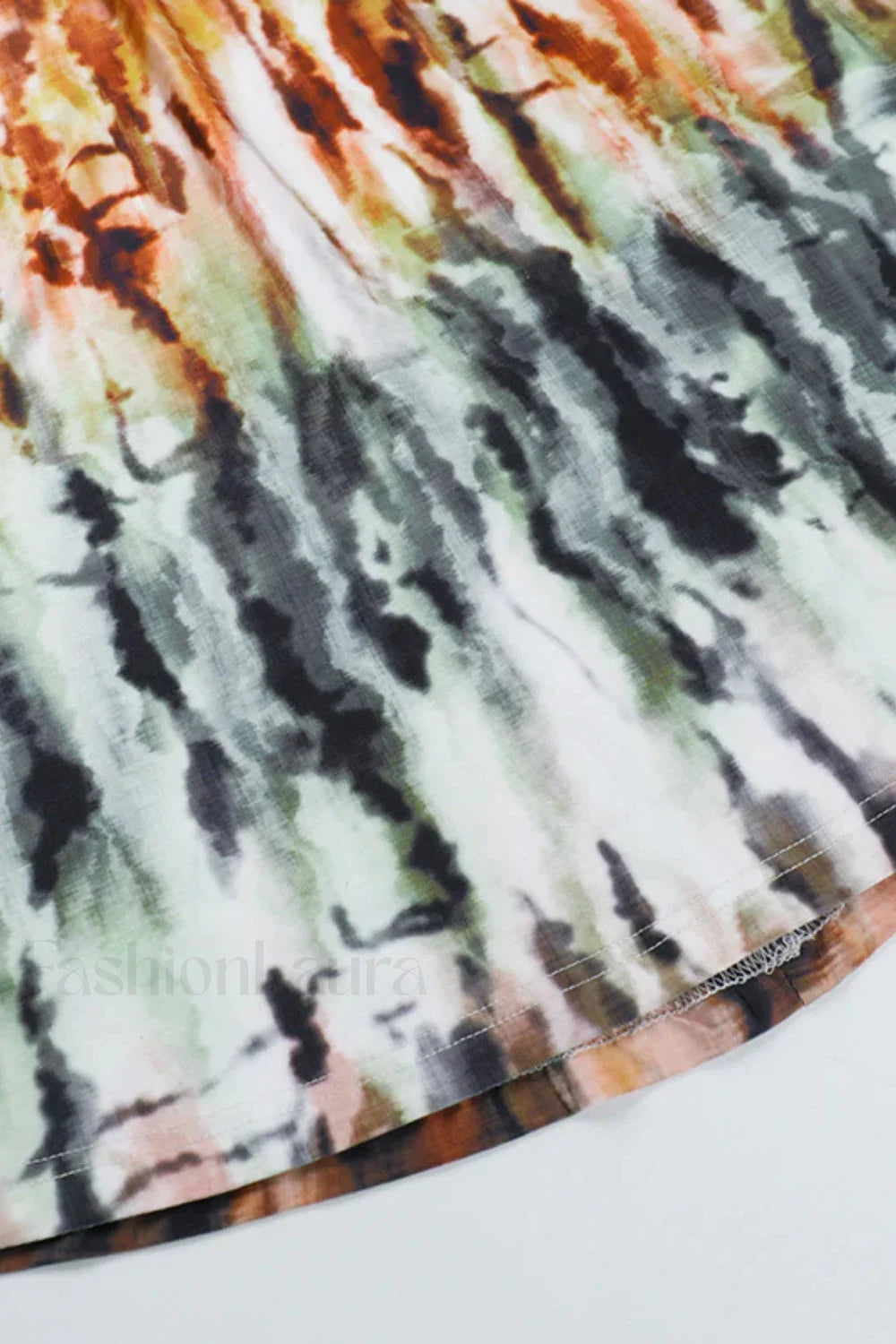 Tie Dye Backless Strappy Sexy Holiday Floral Dress