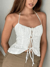 Tie Strap Broderie Lace Corset Top White / S Tops&Tees