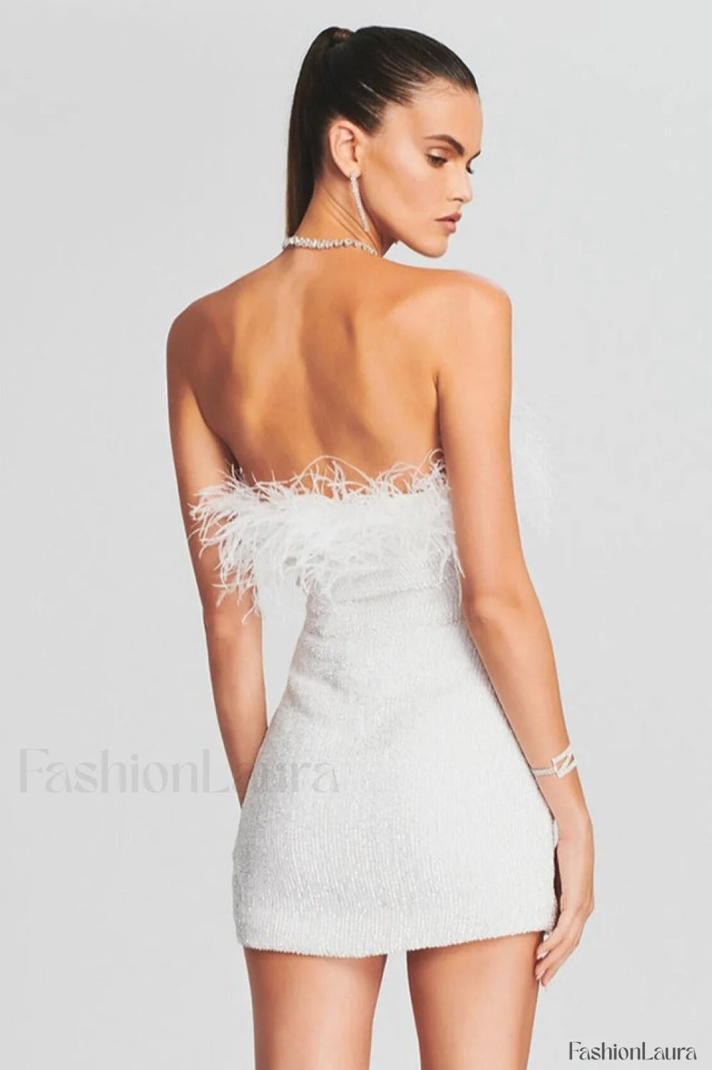 Torin Sequin Stylish Feather Dress