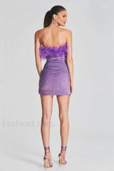 Torin Sequin Stylish Feather Dress