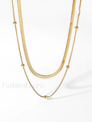 Tranquility Double Graceful Layers Necklace Gold / One Size Necklaces
