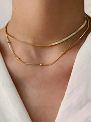Tranquility Double Graceful Layers Necklace Gold / One Size Necklaces