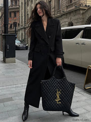 Tweed Charming Wool Coat Black / XS Wool Coats