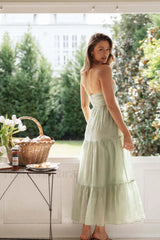 V Neck Lace Stylish Up Beach Dress