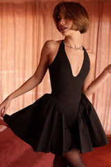 Valentia Halter Stylish Mini Dress