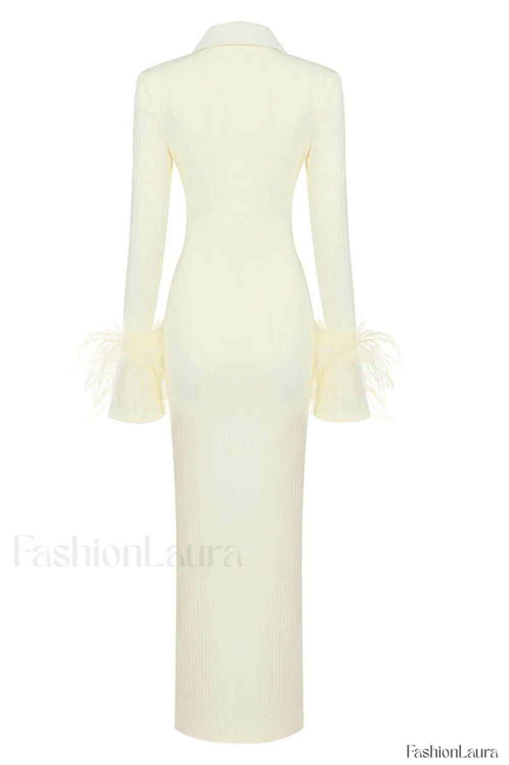 Vallance Feather Stylish Trim Maxi Dress