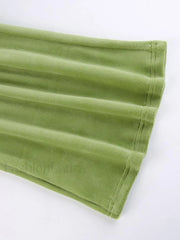 Velvet Solid Flare Leg Pants Pants