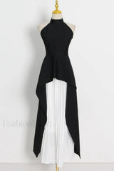 Victoria Layered Stylish Halter Gown Set