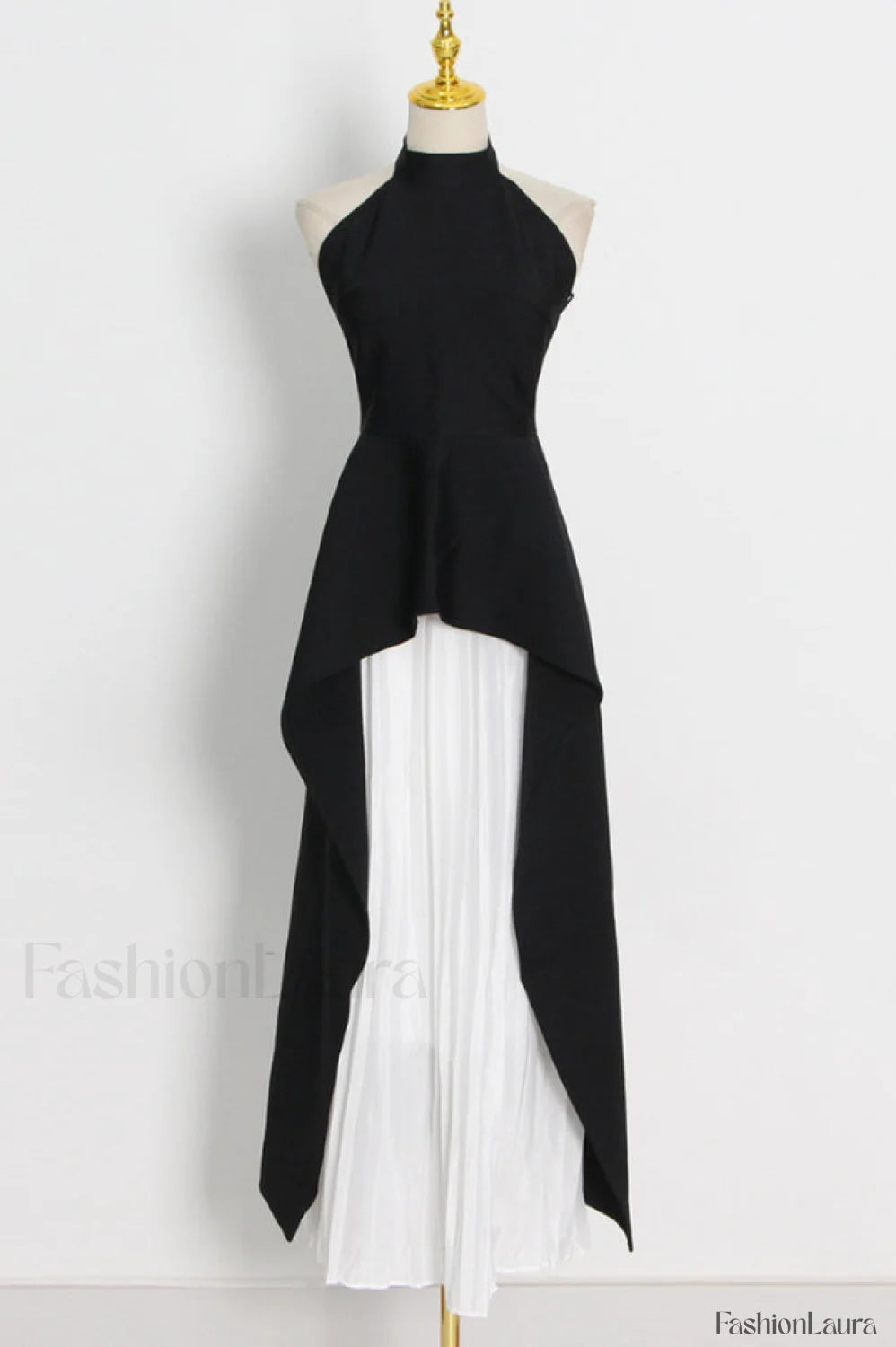 Victoria Layered Stylish Halter Gown Set