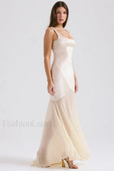 Victory Light Green Charming Chiffon Maxi Dress