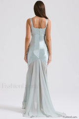 Victory Light Green Charming Chiffon Maxi Dress