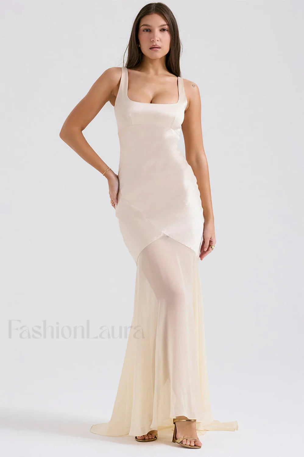 Victory Light Green Charming Chiffon Maxi Dress