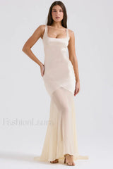 Victory Light Green Charming Chiffon Maxi Dress