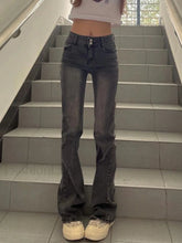 Vintage Ankle Flare Skinny Jeans Black / S Flare Jeans