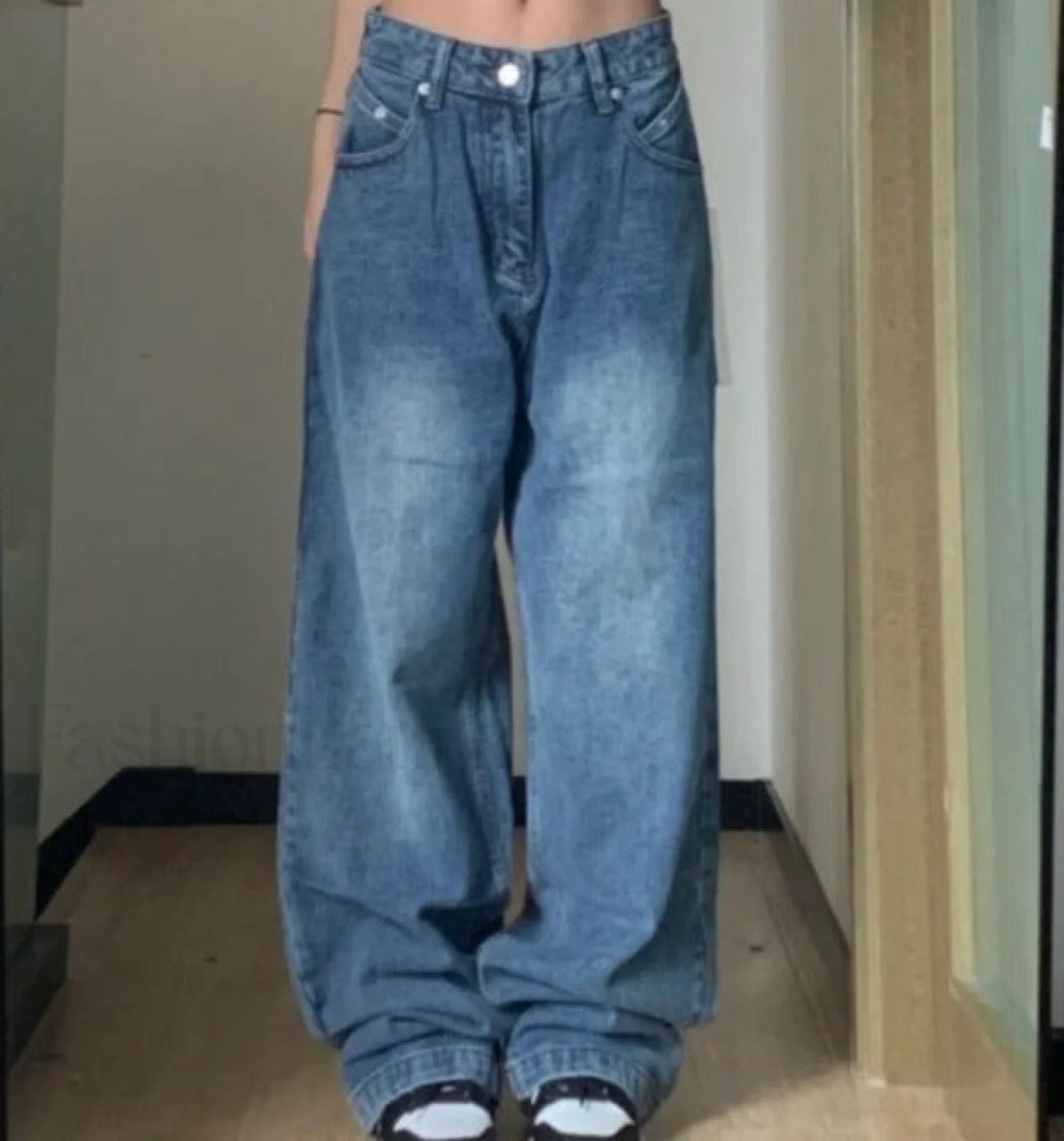 Vintage Blue Graceful Wash Boyfriend Jeans women clothing