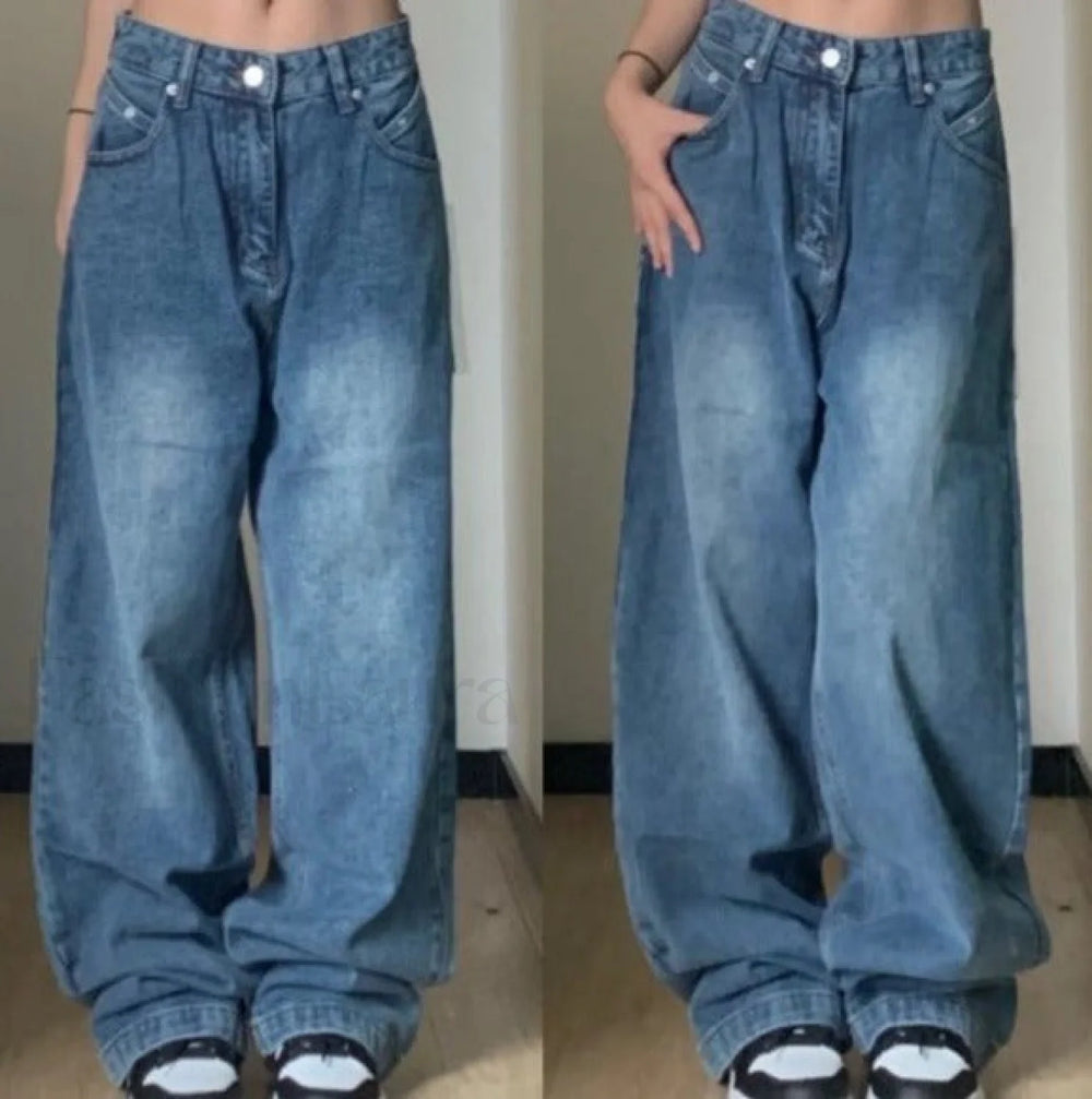 Vintage Blue Graceful Wash Boyfriend Jeans women clothing