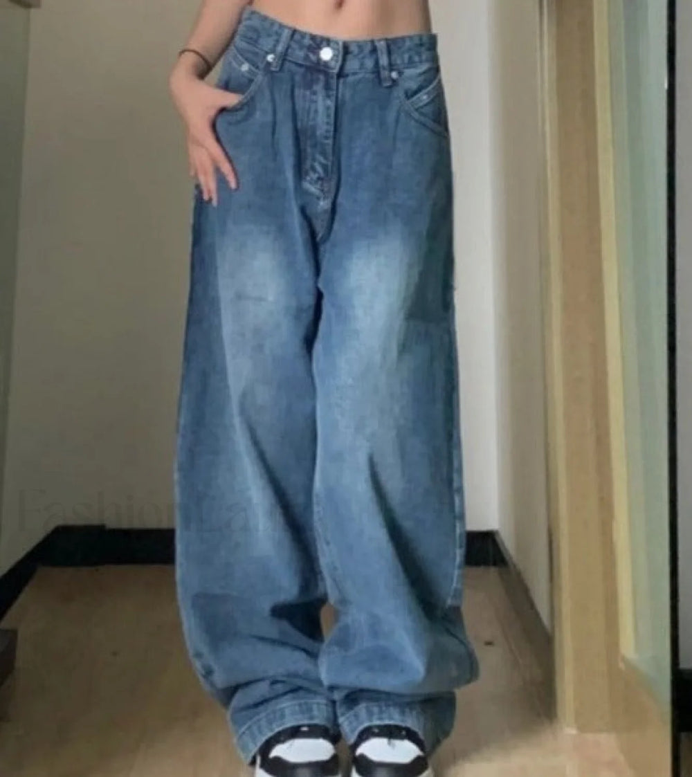 Vintage Blue Graceful Wash Boyfriend Jeans women clothing