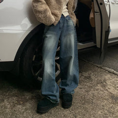 Vintage Blue Graceful Wash Boyfriend Jeans women clothing