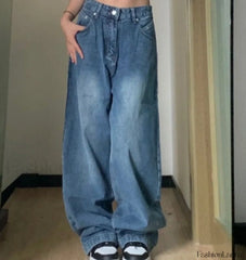 Vintage Blue Graceful Wash Boyfriend Jeans women clothing