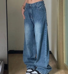 Vintage Blue Graceful Wash Boyfriend Jeans women clothing