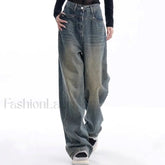 Vintage Dark Wash Trendy High Waist Boyfriend Jeans women clothing