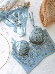 Vintage Lace Embroidery Bustier Corset Top