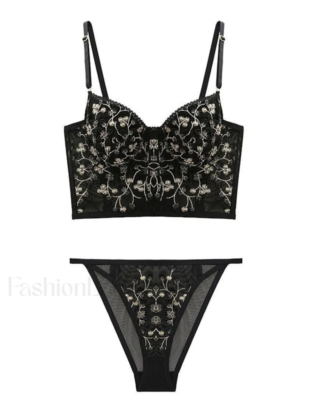 Vintage Lace Embroidery Bustier Corset Top