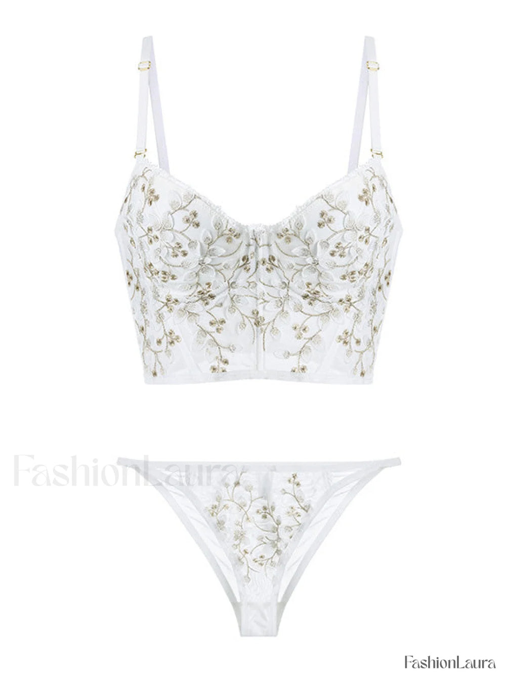 Vintage Lace Embroidery Bustier Corset Top