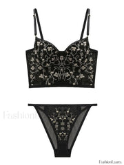 Vintage Lace Embroidery Bustier Corset Top