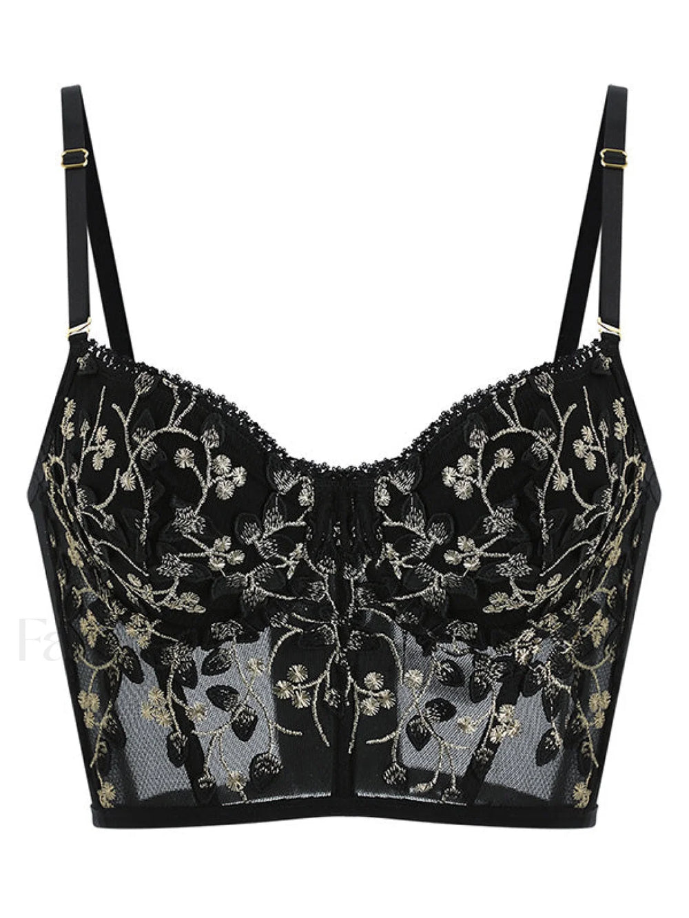 Vintage Lace Embroidery Bustier Corset Top