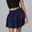 Vintage Shirred Floral Cake Skirt Blue / S