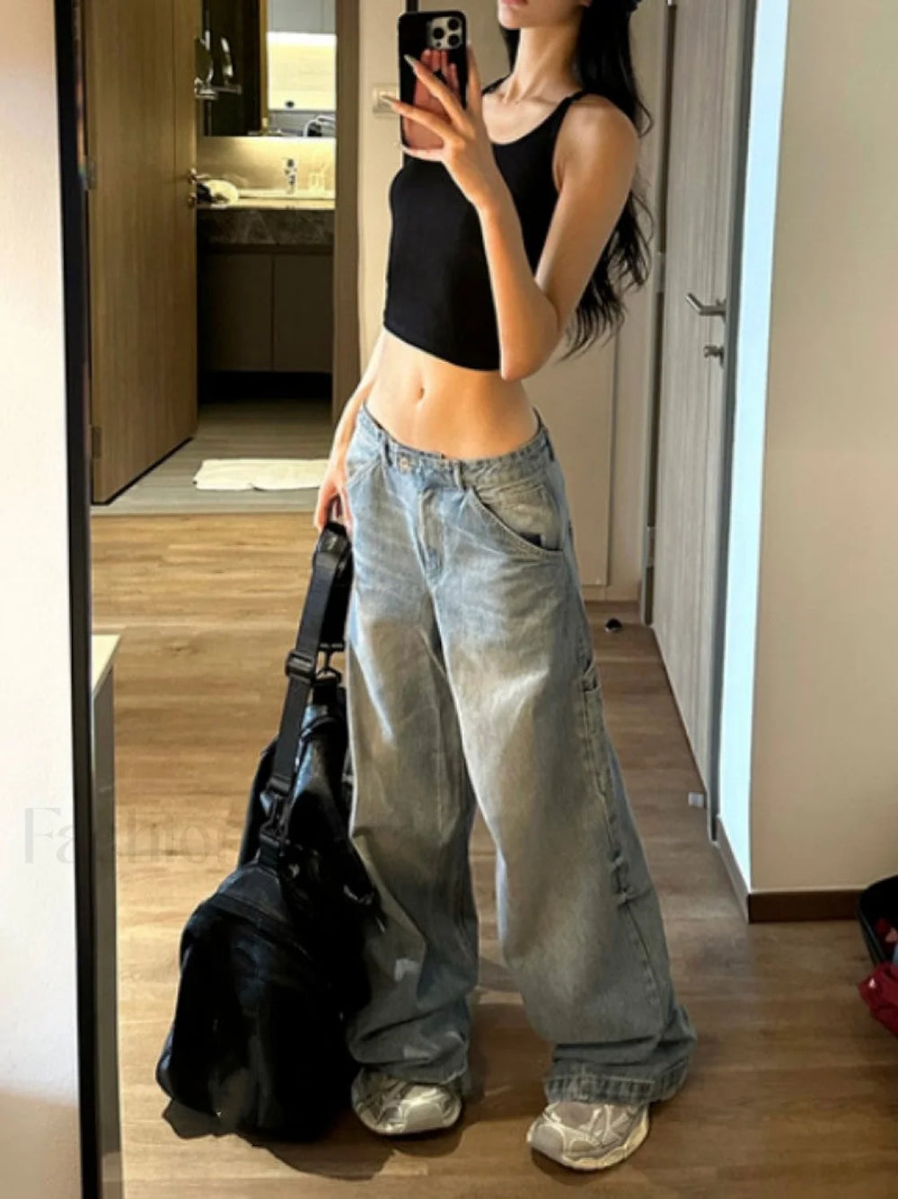 Vintage Straight Graceful Loose Boyfriend Jeans women clothing