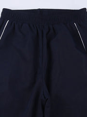 Vintage Striped Piping Baggy Sweatpants Straight Leg Pants