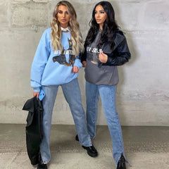 Vintage Style High Waist Side Slit Straight Leg Jeans Dark Blue S / Dark Blue Jeans