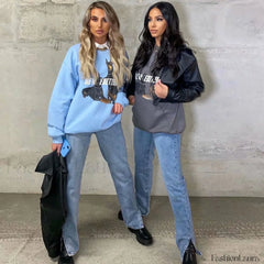 Vintage Style High Waist Side Slit Straight Leg Jeans Dark Blue S / Dark Blue Jeans