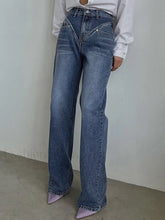 Vintage Wash Denim Trendy Straight Leg Jeans Blue / XS Jeans