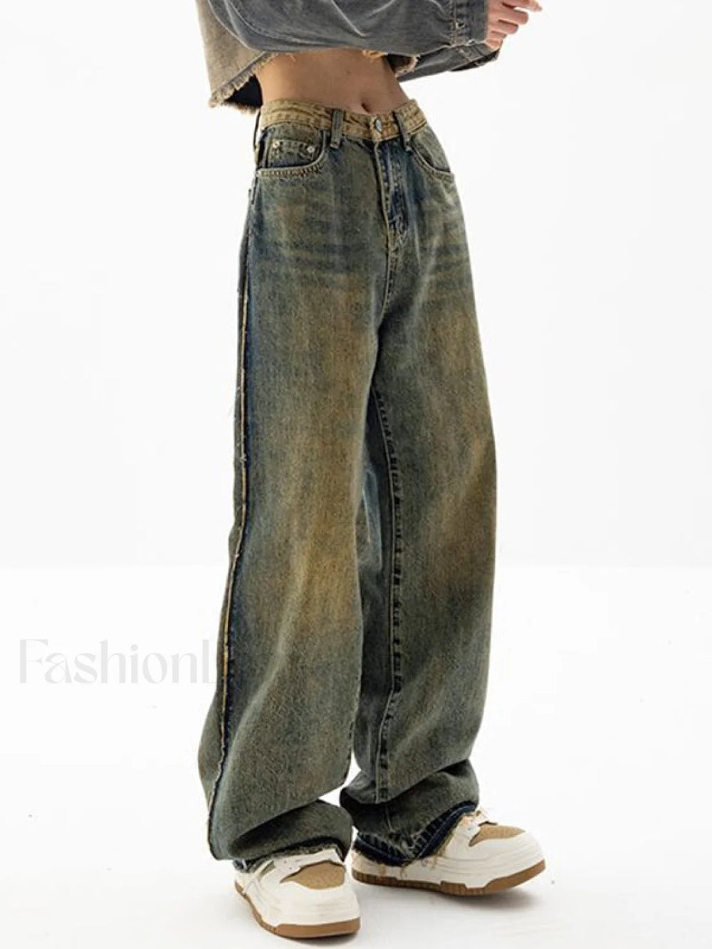 Vintage Wash Distressed Boyfriend Jeans Boyfriend Jeans