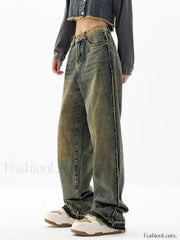 Vintage Wash Distressed Boyfriend Jeans Boyfriend Jeans