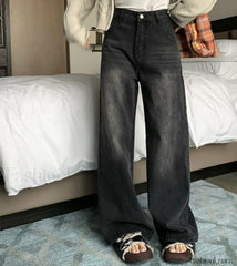 Vintage Wash Graceful Baggy Boyfriend Jeans women clothing