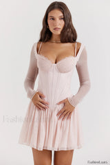 ViVi Soft Peach Charming Corset Mini Dress XS / Soft Peach