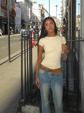 Waist Cinching Bodycon Commuting T Shirt