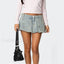 Washed Jean Bubble Pocket Skirt Light Blue / S